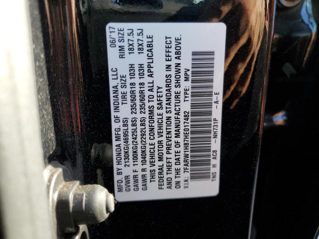 2017 HONDA CRV 7FARW1H87HE017482