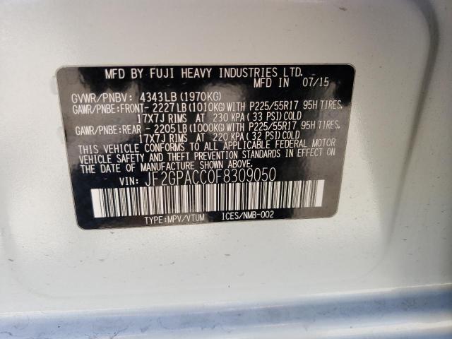 JF2GPACC0F8309050 Subaru Xv Crosstrek 2.0 Premium