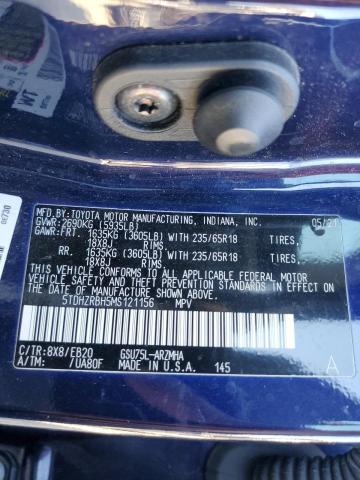 2021 Toyota Highlander Xle VIN: 5TDHZRBH5MS121156 Lot: 67929343