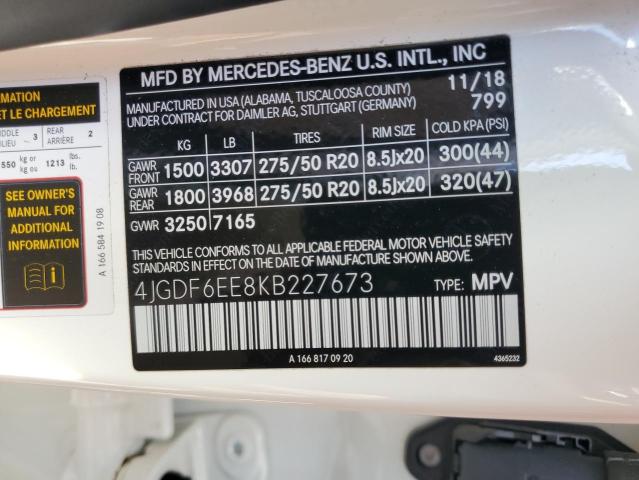 4JGDF6EE8KB227673 Mercedes-Benz Gls 450 4matic