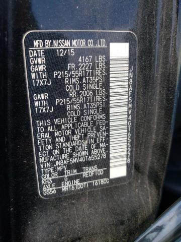2016 NISSAN JUKE S - JN8AF5MV4GT655278