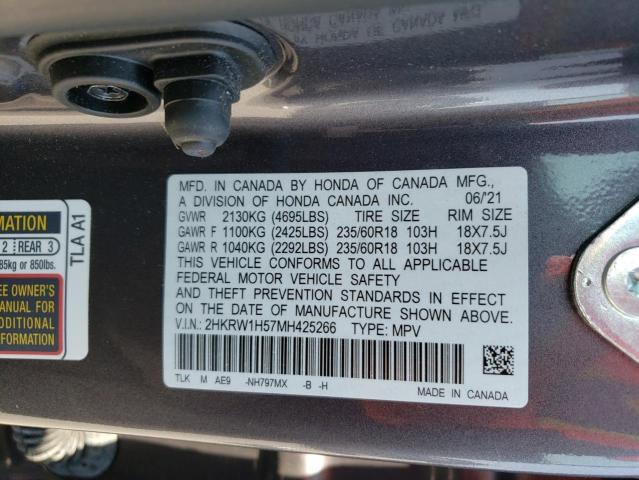 2HKRW1H57MH425266 Honda CR-V EX