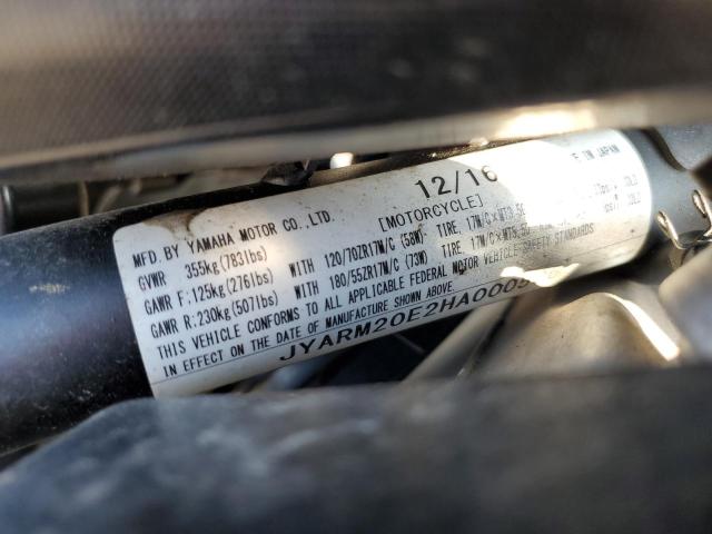 2017 YAMAHA FZ07A JYARM20E2HA000506