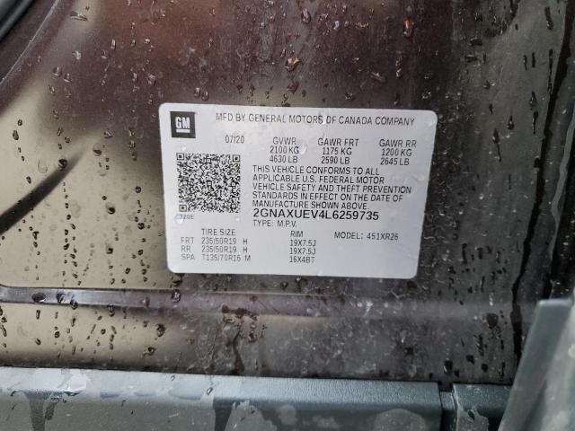 2GNAXUEV4L6259735 Chevrolet EQUINOX LT