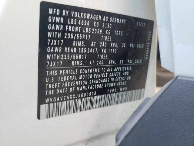 2018 VOLKSWAGEN TIGUAN LIM - WVGAV7AXXJK000938