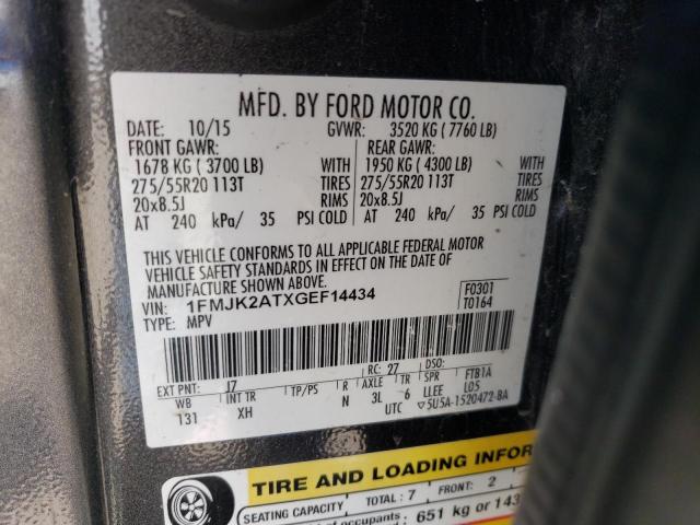 1FMJK2ATXGEF14434 Ford Expedition El Limited