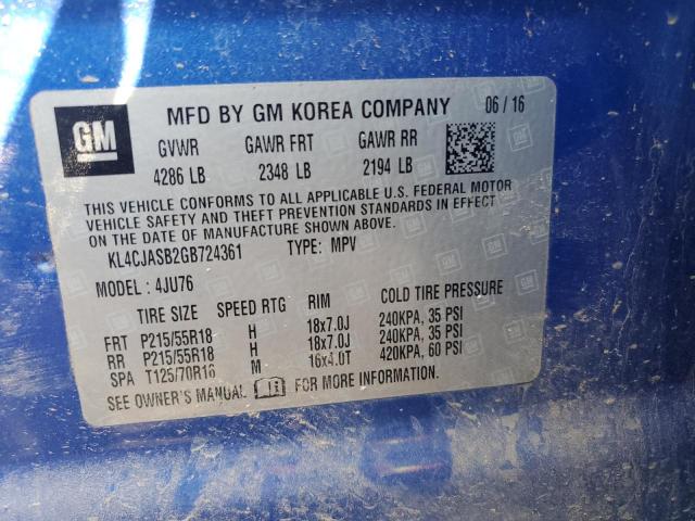 KL4CJASB2GB724361 Buick Encore