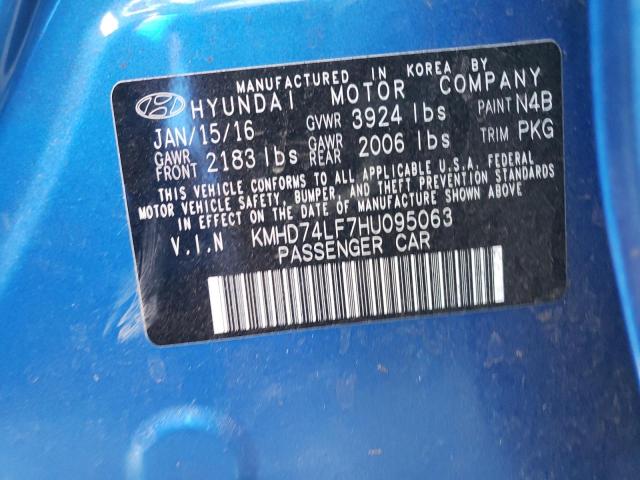 2017 HYUNDAI ELANTRA SE - KMHD74LF7HU095063