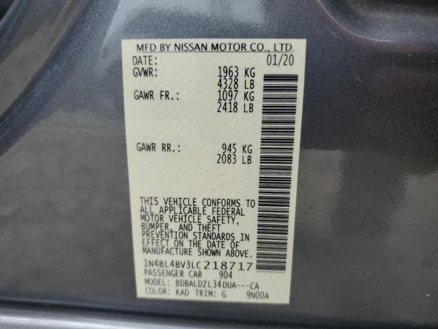 1N4BL4BV3LC218717 Nissan ALTIMA S
