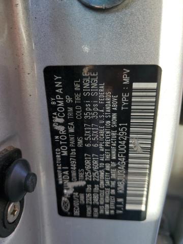 KM8JU3AG4FU042951 Hyundai Tucson Limited