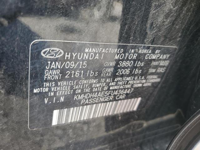 KMHDH4AE5FU436447 | 2015 HYUNDAI ELANTRA SE