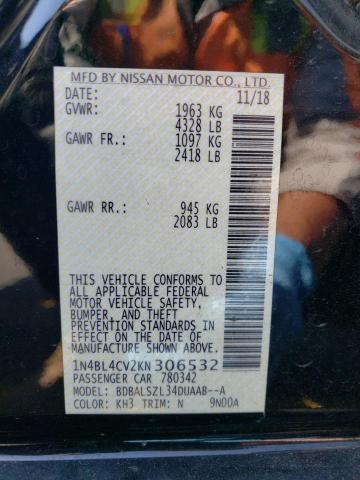 1N4BL4CV2KN306532 Nissan ALTIMA SR