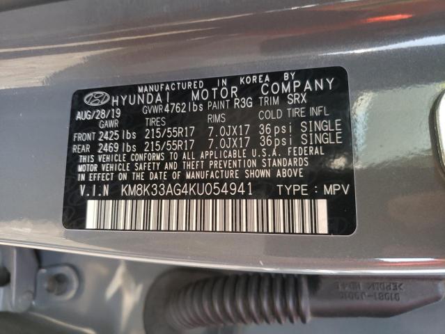 2019 HYUNDAI KONA LIMIT - KM8K33AG4KU054941