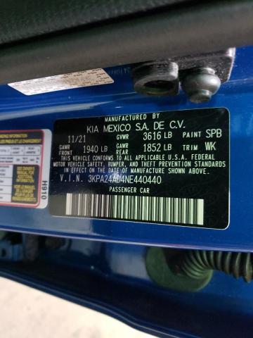 3KPA24AD4NE440440 KIA RIO LX
