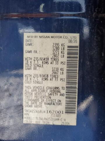 5N1AZ2AS8LN162001 Nissan MURANO S