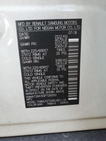 KNMAT2MV5GP726550 Nissan ROGUE S