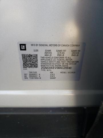 2GNAXKEV5M6129940 Chevrolet EQUINOX LT