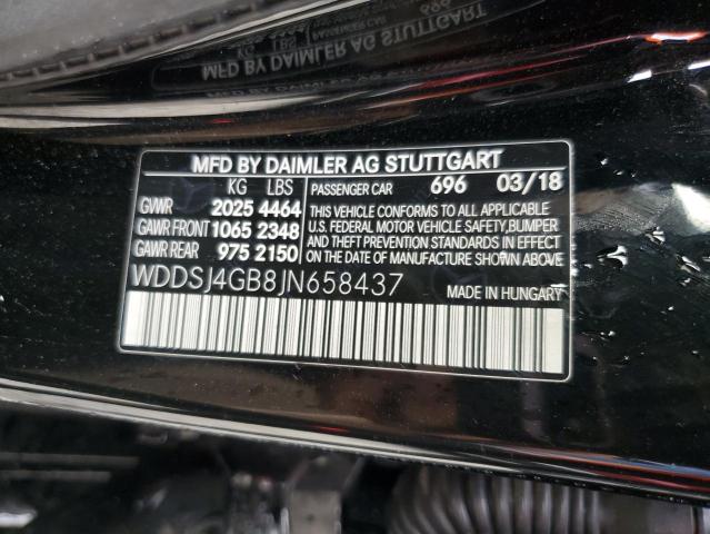 WDDSJ4GB8JN658437 Mercedes-Benz CLA 250 4MATIC
