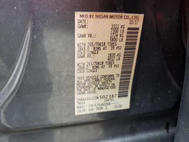 1N6AA1EJ2JN502387 Nissan TITAN S