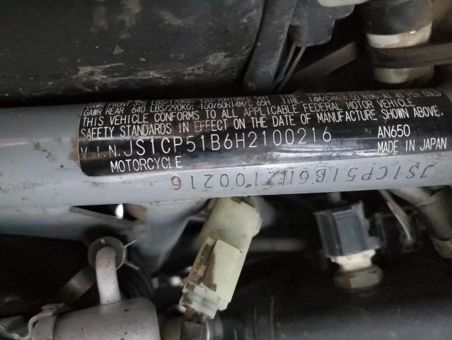 2017 SUZUKI AN650 A - JS1CP51B6H2100216