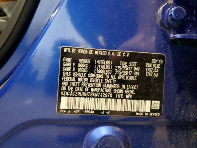 3CZRU6H78KM742978 Honda Hr-v Exl