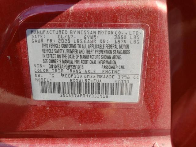 3N1AB7AP0HY351918 Nissan SENTRA S