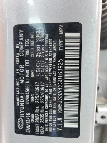 2016 HYUNDAI TUSCON KM8J33A42GU163925
