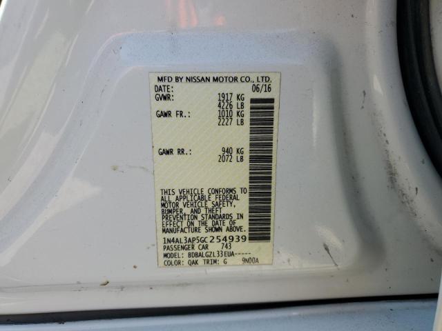 1N4AL3AP5GC254939 Nissan ALTIMA 2.5