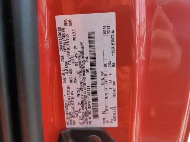 1FTEX1EP9FFC63381 Ford F150 Super Cab