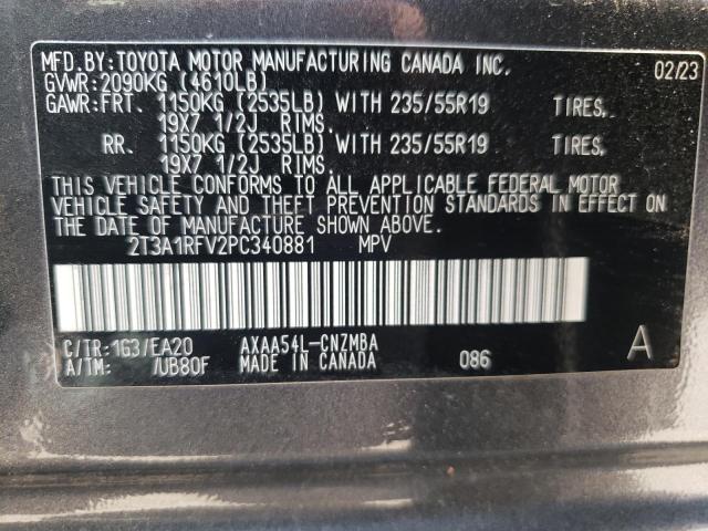 2T3A1RFV2PC340881 Toyota Rav4 Xle Premium