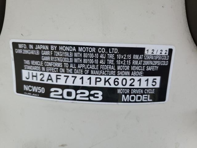 2023 HONDA NCW50 - JH2AF7711PK602115