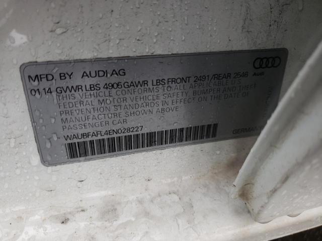 VIN WAUBFAFL4EN028227 2014 Audi A4, Premium no.12