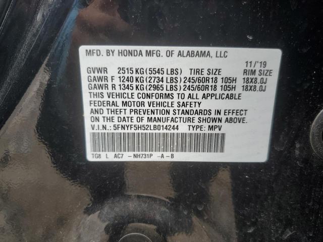5FNYF5H52LB014244 Honda PILOT EXL