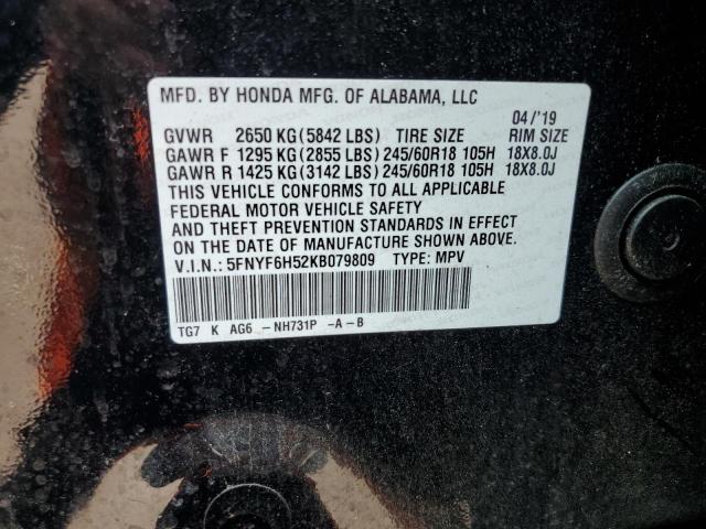 2019 HONDA PILOT EXL - 5FNYF6H52KB079809