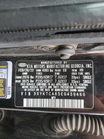 5XYKTCA65EG439460 KIA SORENTO LX