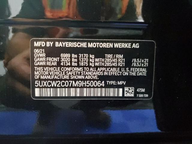 VIN 5UXCW2C07M9H50064 2021 BMW X7, Xdrive40I no.13