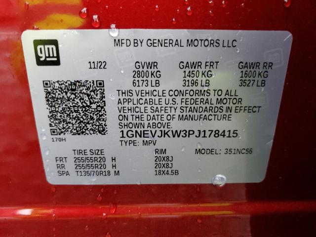 1GNEVJKW3PJ178415 2023 Chevrolet Traverse Rs