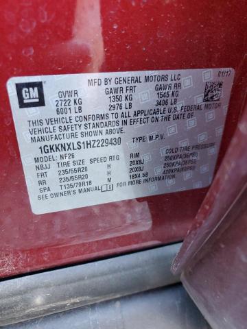 1GKKNXLS1HZ229430 GMC Acadia Denali