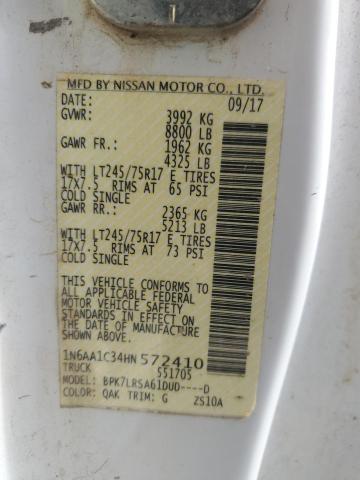 1N6AA1C34HN572410 Nissan TITAN XD S