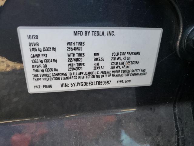 5YJYGDEEXLF059587 Tesla Model Y  10