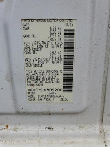 2015 NISSAN NV 2500 1N6BF0LY6FN809200
