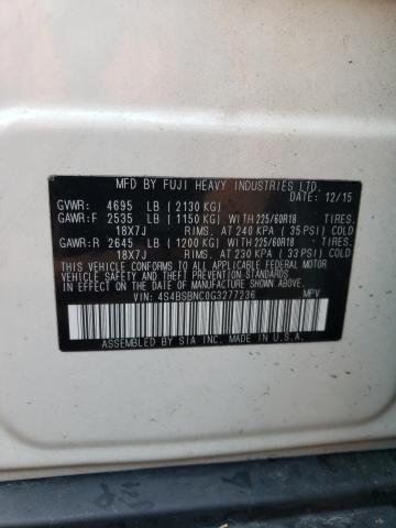 4S4BSBNC0G3277236 Subaru Outback 2.5i Limited