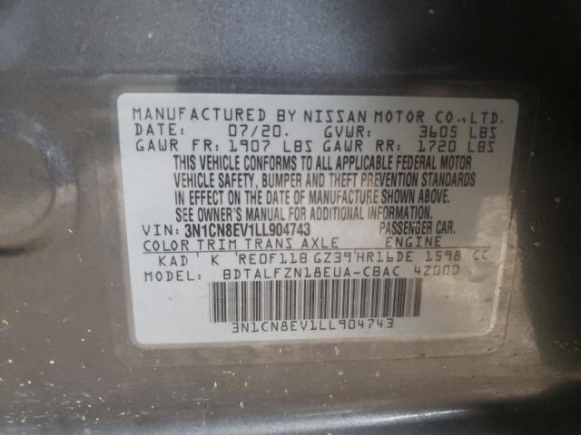 3N1CN8EV1LL904743 Nissan VERSA SV