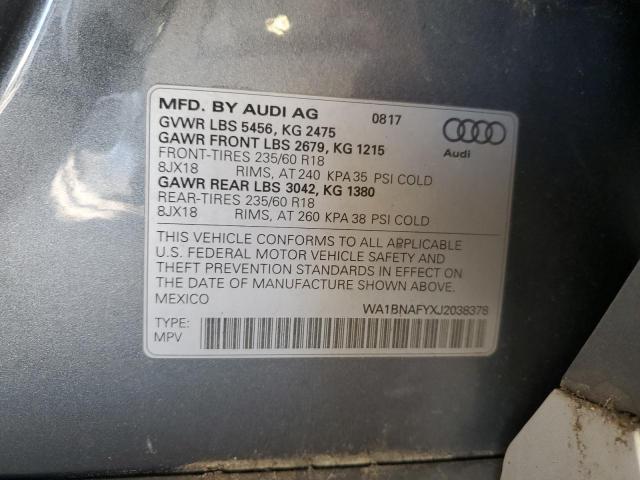 WA1BNAFYXJ2038378 2018 AUDI Q5, photo no. 12