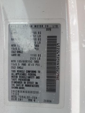 3N6CM0KNXGK692259 Nissan NV200 2.5S