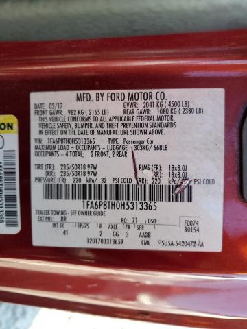 2017 FORD MUSTANG - 1FA6P8TH0H5313365