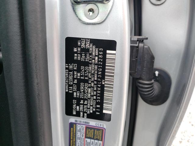 5XYRK4LF3NG122863 KIA SORENTO SX