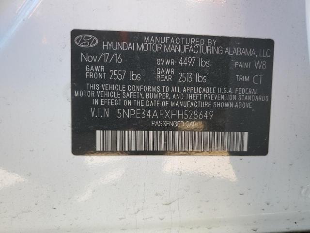 5NPE34AFXHH528649 | 2017 HYUNDAI SONATA SPO