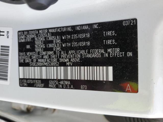 VIN 5TDCZRBH7MS538952 2021 Toyota Highlander, L no.13