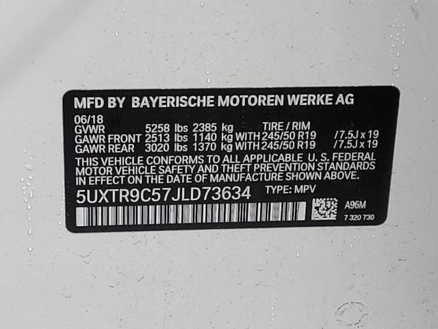 5UXTR9C57JLD73634 2018 BMW X3, photo no. 12